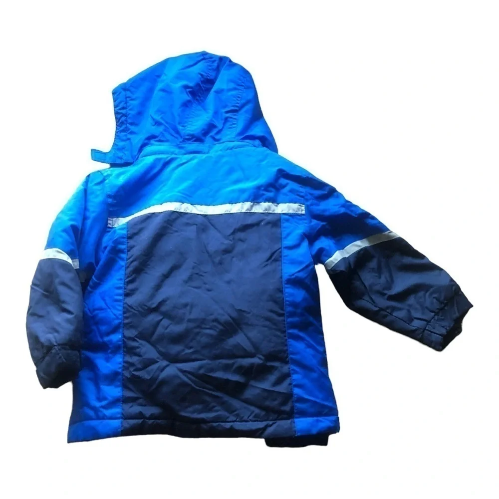 Little Boy Bleu Coat With Hoodie Size 18 M in Excellent Used Condition